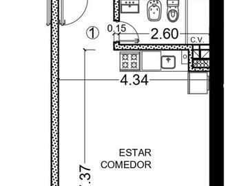 Departamentos Un Dormitorio 40% Entrega y Saldo En 40 Cuotas En Pesos