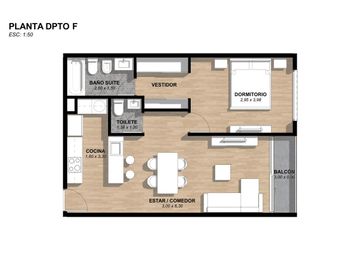 Venta departamento 2 ambientes en Vicente López