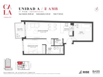 Av. La Plata 350 - CALA CABALLITO - 2 amb con balcón y patio P. Rivadavia