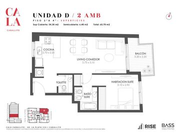 Av. La Plata 350 - CALA CABALLITO - 2 amb con balcón y patio P. Rivadavia