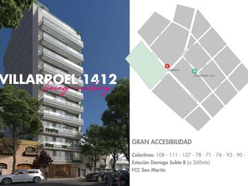 Departamento 2 amb en construccion Villa crespo amenities