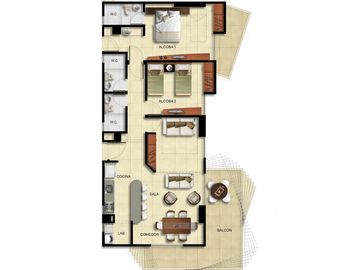 Apartamento de 3 alcobas en venta, El Rodadero Reservado|02