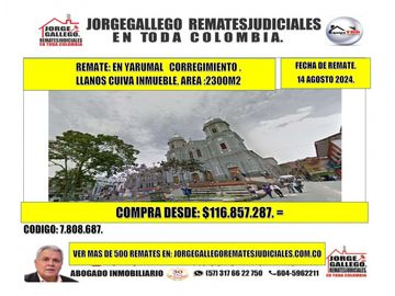 REMATE:YARUMAL CORREGIMIENTO LLANOS CUIVA.