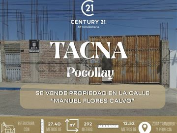 VENTA DE TERRENO UN ACUADRA DE PLAZA DE  POCOLLAY TACNA.