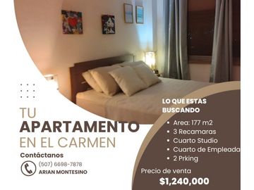 VENTA DE APARTAMENTO EN EL CARMEN
