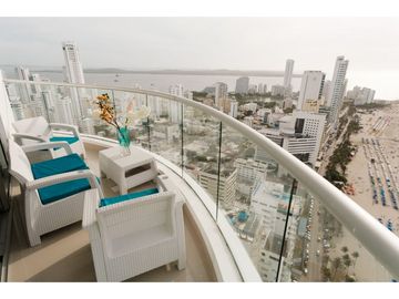 Apartamento Bocagrande vista al mar y centro amurallado
