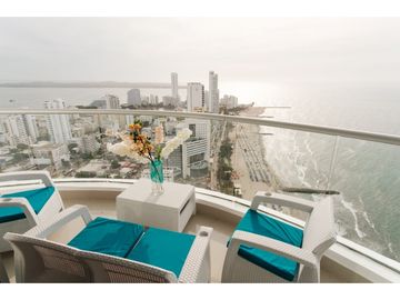 Apartamento Bocagrande vista al mar y centro amurallado