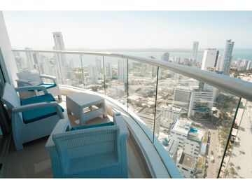 Apartamento Bocagrande vista al mar y centro amurallado
