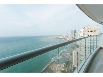 Apartamento Bocagrande vista al mar y centro amurallado