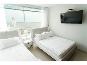 Apartamento Bocagrande vista al mar y centro amurallado