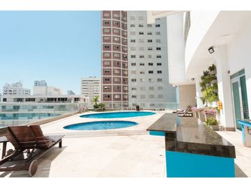 Apartamento Bocagrande vista al mar y centro amurallado