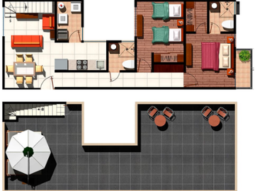 DEPARTAMENTO CON ROOF GARDEN EN PORTALES NORTE