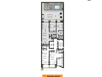 Departamento dos dormitorios con patio en venta Rosario