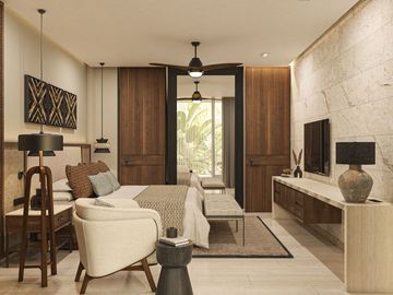 Departamento(1R) Amueblado en Venta en Hacienda Xcanatun Angsana Heritage C.
