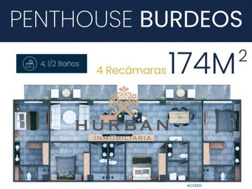 HURBAN tiene en PREVENTA DEPARTAMENTO en Nuevo Vallarta. PH MOD BURDEOS