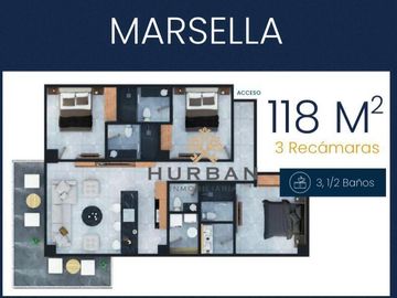 HURBAN tiene en PREVENTA DEPARTAMENTOS  en Nuevo Vallarta.   MOD MARSELLA