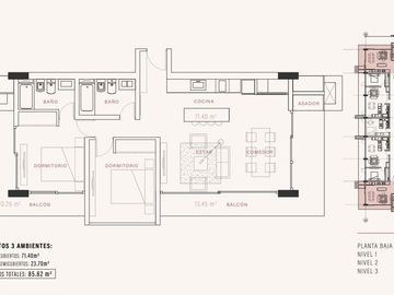 Venta Departamento Tres Ambientes vista al lago a 5 minutos del centro