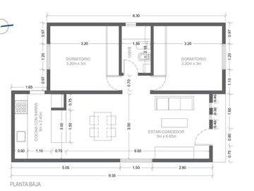 Casa de 2 dormitorios a estrenar de oportunidad