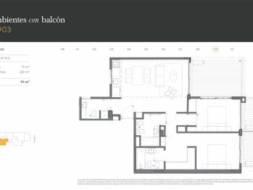 En Construcción - Venta Departamento 3 Ambientes con Balcón Terraza en Palermo Hollywood