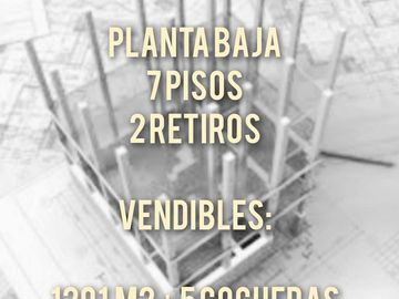 Terreno - En limite Almagro y Palermo, mide 8.65 x 26 mts, apto para 1201 m2 vendibles y 5 cocheras