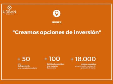 Departamento en venta monoambiente en pozo en Nuñez