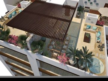 Penthouse con 4 Recámaras Frente al Mar en Chicxulub Puerto