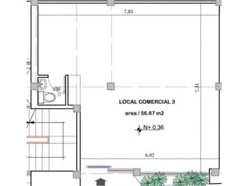 VENDO LOCAL COMERCIAL POR ESTRENAR TIA DE CONOCOTO de 59.76 M2