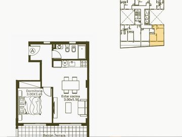 Departamento 2 amb. en venta en pozo en  Caseros