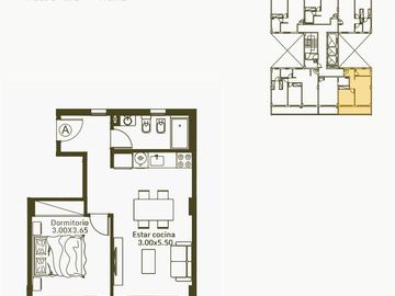 Departamento 2 amb. en venta en pozo en  Caseros