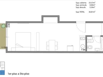 Departamento en construccion 2 amb en Flores