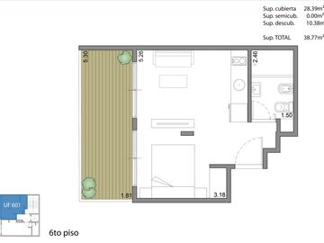 Departamento en construccion 2 amb en Flores