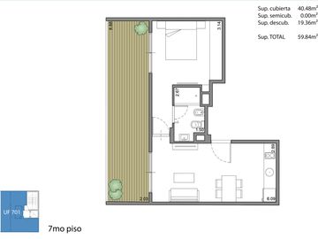 Departamento en construccion 2 amb en Flores
