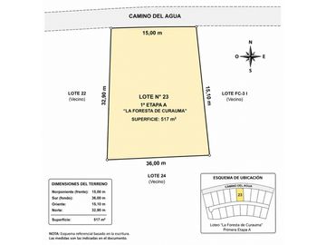 CURAUMA - CONDOMINIO LA FORESTA - TERRENO 517 m²