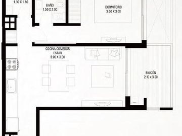 Depto 2 amb en alquiler - Boulevard V - General Pacheco - Javier Quintana Inmobiliaria