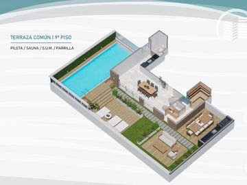 Departamento 2 ambientes en San Martin