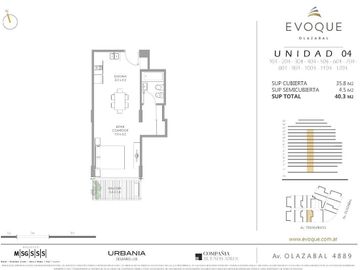Departamento en Venta en Evoque Olazabal