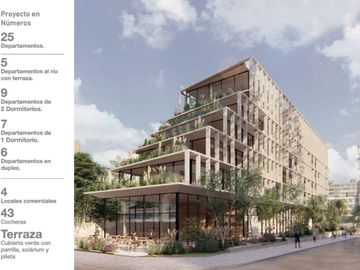 Venta 2 ambientes al rio en vicente lopez