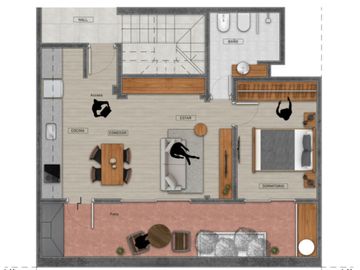 Departamento en venta 1 dormitorio patio