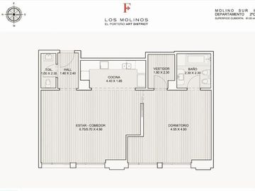 Venta departamento de 2 ambientes en Los Molinos Puerto Madero