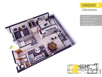 Departamento a estrenar 2D en Barrio Norte