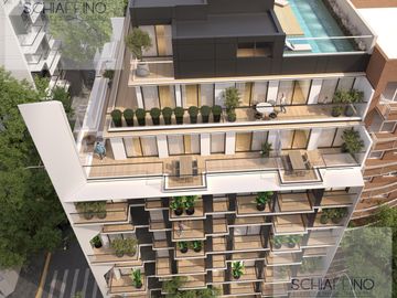 VENTA monoambiente en Belgrano con balcón, en pozo