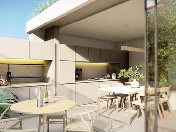 Casa con la comodidad de un PH, CON COCHERA, PATIO, PARRILLA.