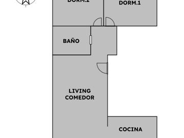 3 Ambientes Venta - 56 m2 - W Tata 4600 -  Caseros