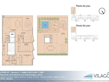 Venta y alquiler de departamento 4 ambientes con dependencia en duplex en Nordelta