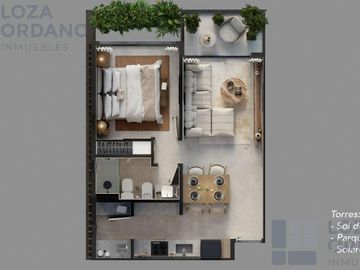 Departamento en  venta 1 dorm Haven