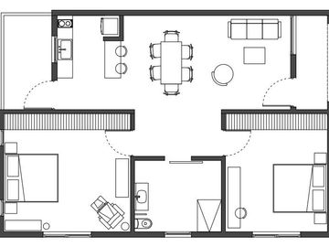 Venta Departamento 3 amb con patio en Villa del Sol La Silleta Salta