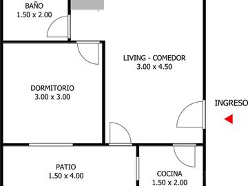 VENTA Departamento 2 ambientes con Patio PB - Apto profesional