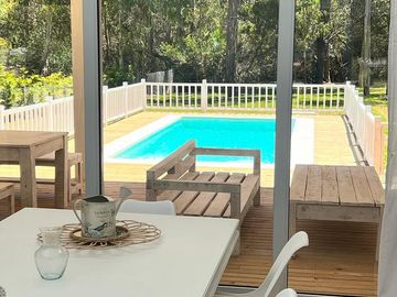 Casa en venta  y Alquiler Temporada  Enero/ Febrero 2026  4 dormitorios Pileta  Costa Esmeralda Senderos 3 con pileta