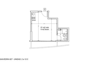Departamento venta 1 ambiente San Cristobal balcon