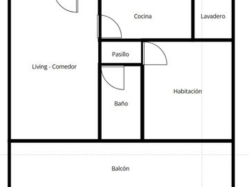 Venta Depto 2 ambientes con balcón 16 m2 Palermo